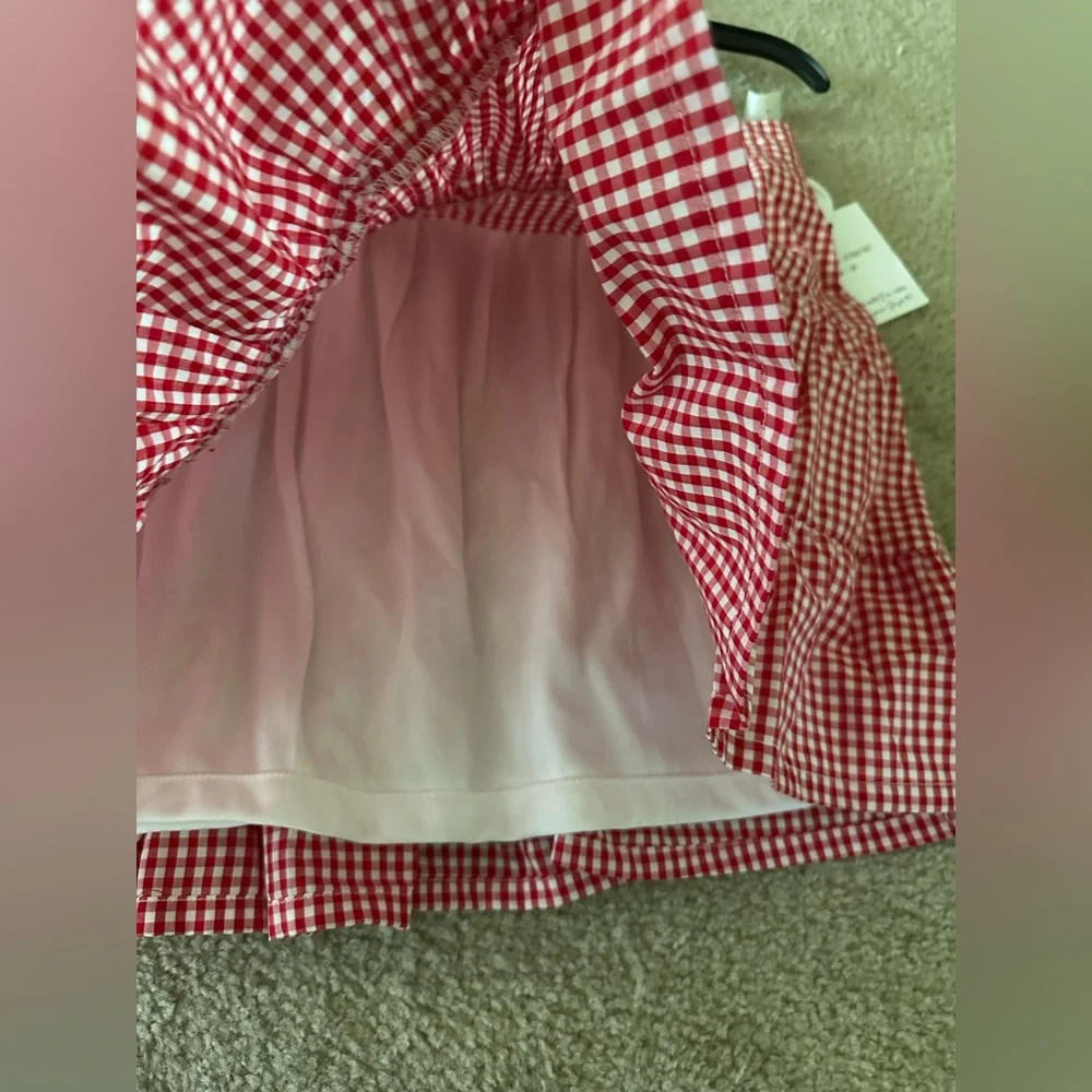 Red Gingham Two piece skirt and tank - Picture 4 of 10